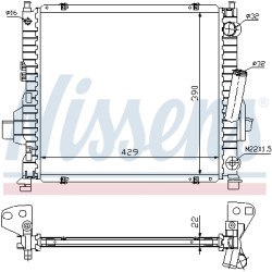 Radiateur Refroidissement Moteur Pour Renault Twingo I 7701038688 7701352366