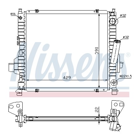 Radiateur Refroidissement Moteur Pour Renault Twingo I 7701038688 7701352366