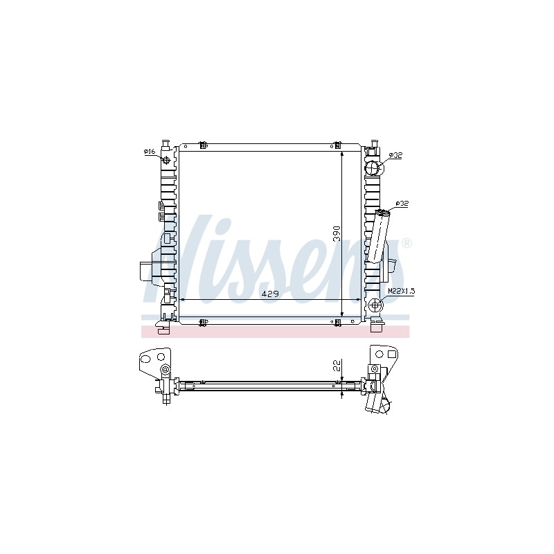 Radiateur Refroidissement Moteur Pour Renault Twingo I 7701038688 7701352366
