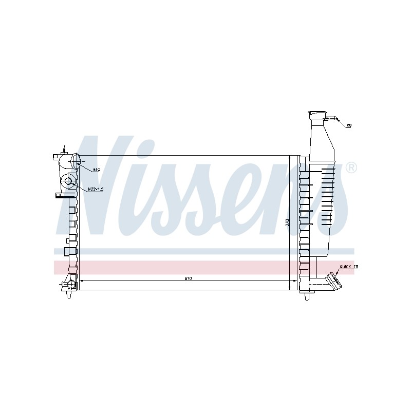 Radiateur Refroidissement Moteur Pour Peugeot Partner Citroën Berlingo 1330.47