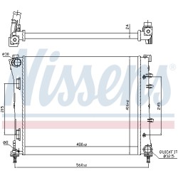 Radiateur Refroidissement Moteur Pour Fiat 500 C Panda Ford KA