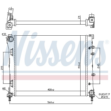 Radiateur Refroidissement Moteur Pour Fiat 500 C Panda Ford KA