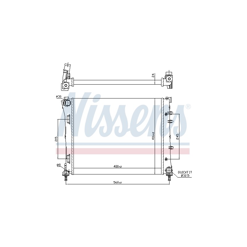 Radiateur Refroidissement Moteur Pour Fiat 500 C Panda Ford KA