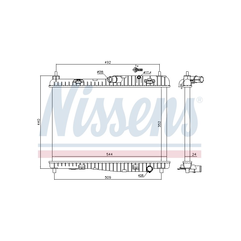 Radiateur Refroidissement Moteur Pour Ford B-Max Fiesta VI 1516267 1523440
