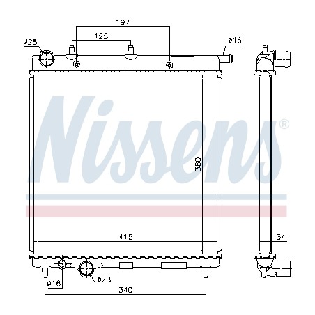 Radiateur Refroidissement Moteur Pour Citroën C3 I 1330.C1 1331.TT