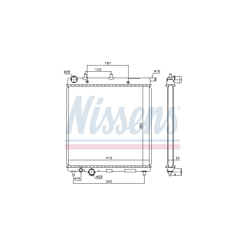 Radiateur Refroidissement Moteur Pour Citroën C3 I 1330.C1 1331.TT
