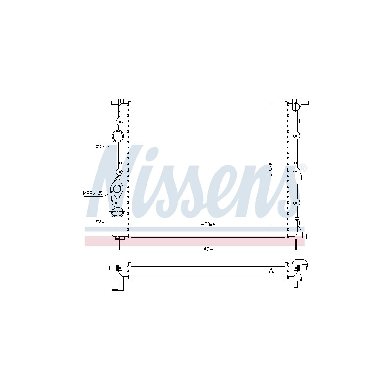 Radiateur Refroidissement Moteur Pour Renault Dacia Nissan 7701352896 8200049077