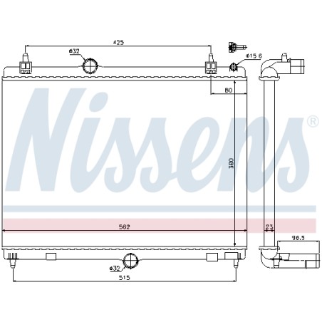 Radiateur Refroidissement Moteur Pour Peugeot 407 508 I Citroën C5 III