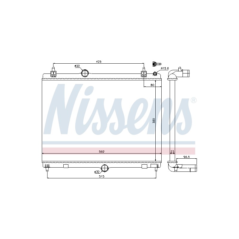 Radiateur Refroidissement Moteur Pour Peugeot 407 508 I Citroën C5 III