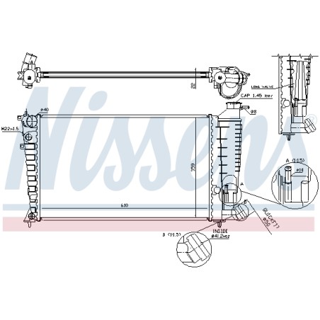 Radiateur Refroidissement Moteur Pour Peugeot 306 Citroën ZX 1301LA 1301NV