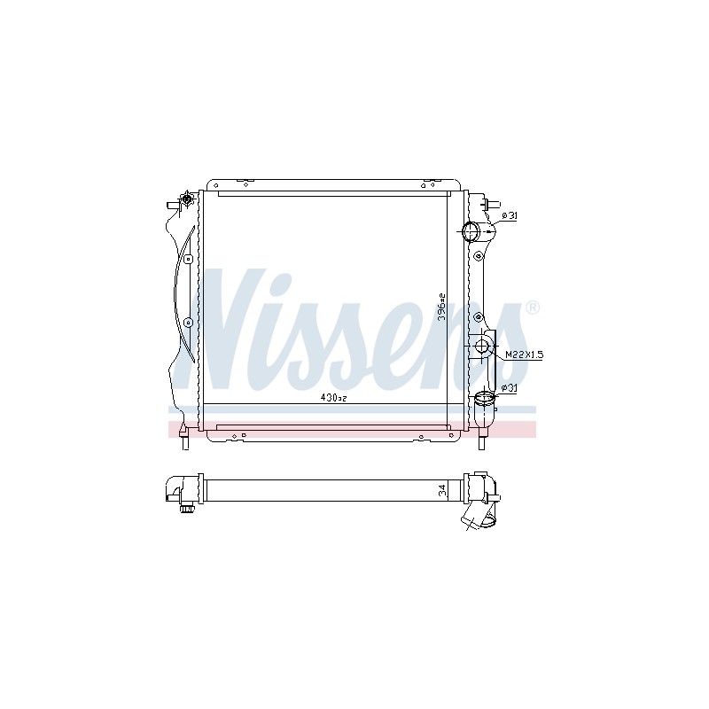 Radiateur Refroidissement Moteur Pour Renault Clio I 7700806576