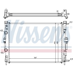 Radiateur Refroidissement Moteur Pour Renault Grand Scénic II Megane 7711135786