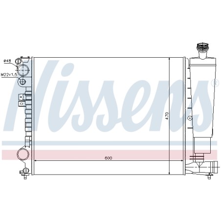 Radiateur Refroidissement Moteur Pour Peugeot Fiat Scudo Citroën Lancia 1301.P1