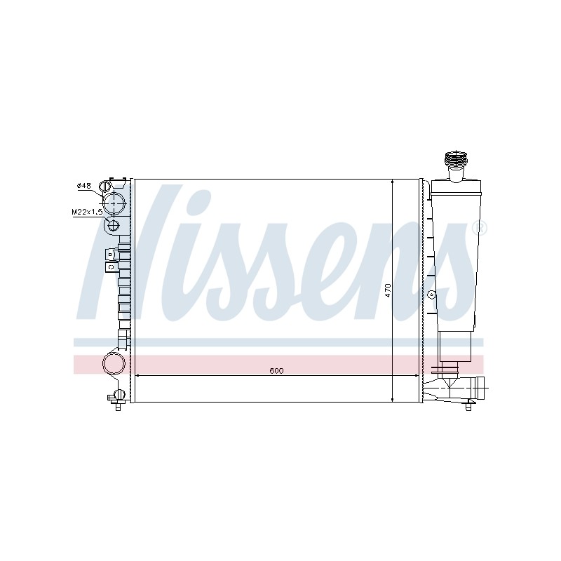 Radiateur Refroidissement Moteur Pour Peugeot Fiat Scudo Citroën Lancia 1301.P1