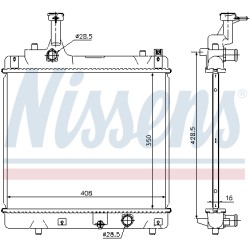 Radiateur Refroidissement Moteur Pour Nissan Pixo Suzuki Alto 17700-M68K00