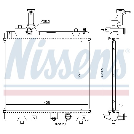Radiateur Refroidissement Moteur Pour Nissan Pixo Suzuki Alto 17700-M68K00