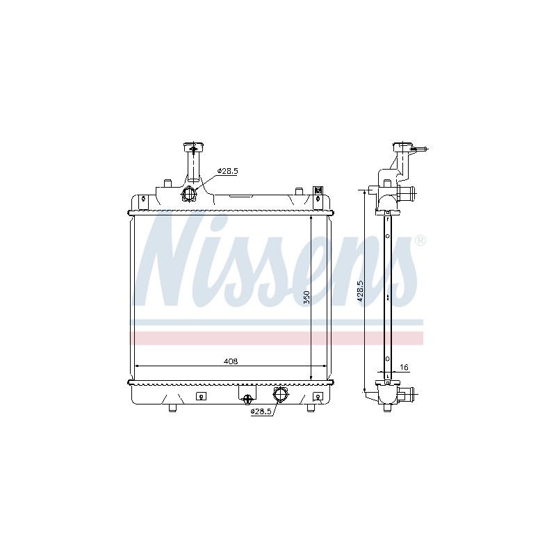 Radiateur Refroidissement Moteur Pour Nissan Pixo Suzuki Alto 17700-M68K00