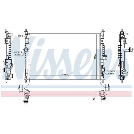 Radiateur Refroidissement Moteur Pour Peugeot Opel Toyota Citroën 9809141780