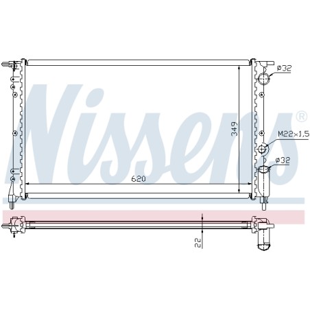 Radiateur Refroidissement Moteur Pour Renault 21 Espace II 7700795175