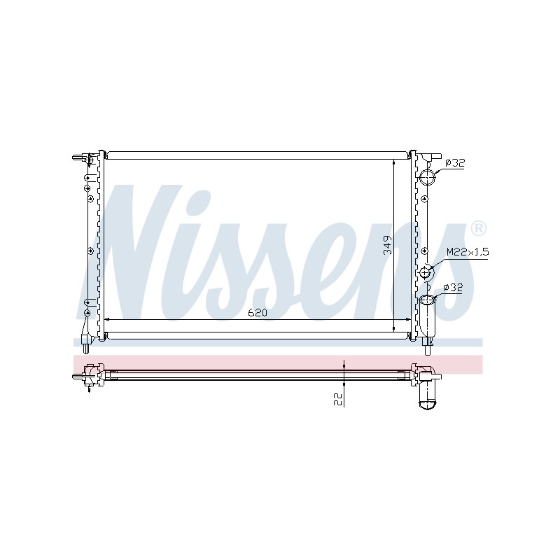 Radiateur Refroidissement Moteur Pour Renault 21 Espace II 7700795175