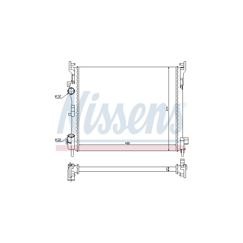 Radiateur Refroidissement Moteur Pour Renault Clio II Kangoo Logan I Thalia