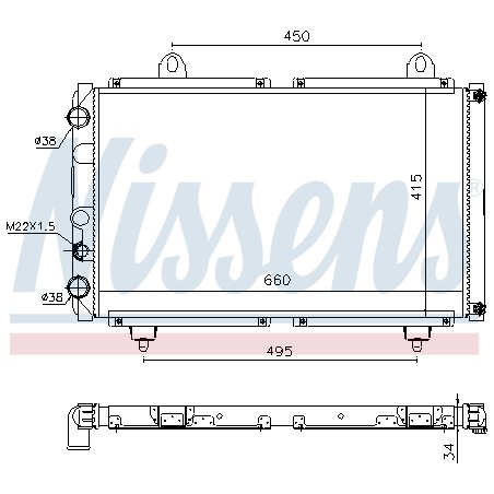 Radiateur Refroidissement Moteur Pour Peugeot Fiat Citroën 1300.J9 1300.K3
