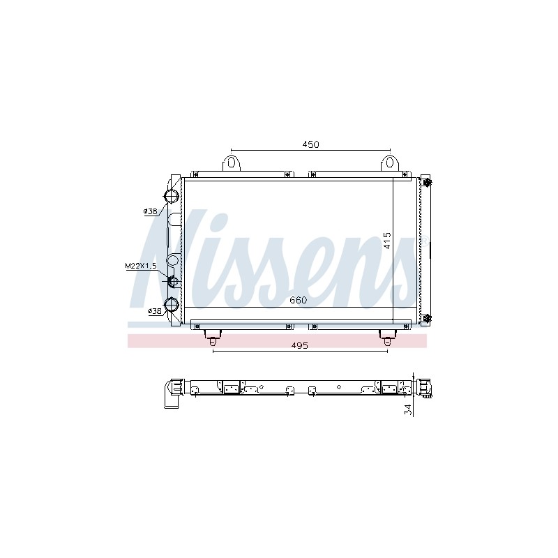 Radiateur Refroidissement Moteur Pour Peugeot Fiat Citroën 1300.J9 1300.K3