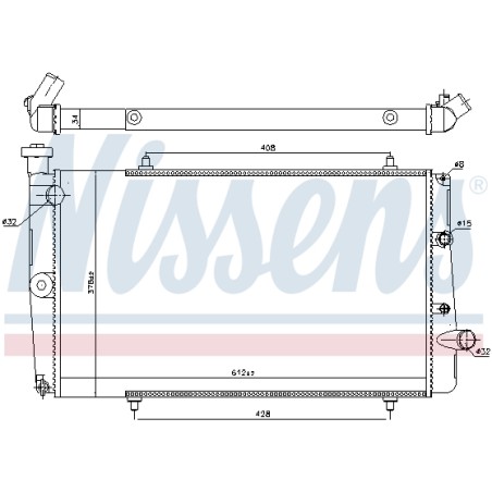Radiateur Refroidissement Moteur Pour Peugeot 309 II 1300.G2 1300.L5 1300.N3