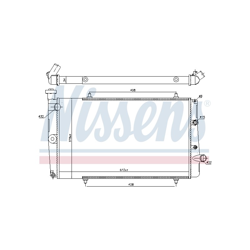 Radiateur Refroidissement Moteur Pour Peugeot 309 II 1300.G2 1300.L5 1300.N3