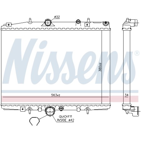 Radiateur Refroidissement Moteur Pour Peugeot 406 607 Citroën C5 I