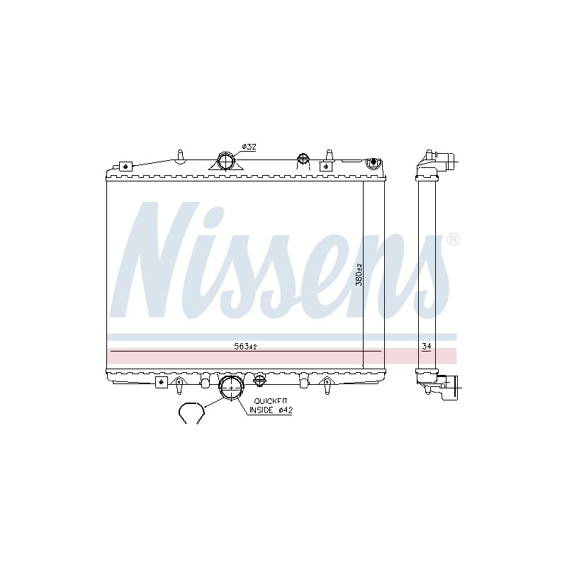 Radiateur Refroidissement Moteur Pour Peugeot 406 607 Citroën C5 I