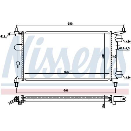 Radiateur Refroidissement Moteur Pour Opel Corsa B 1300173 90531547