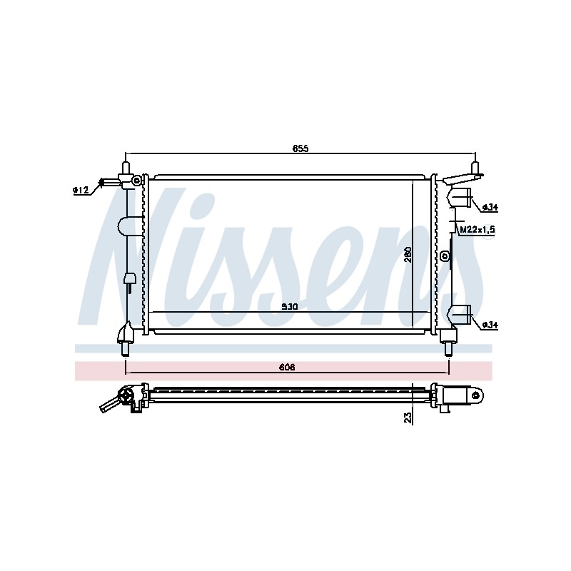 Radiateur Refroidissement Moteur Pour Opel Corsa B 1300173 90531547