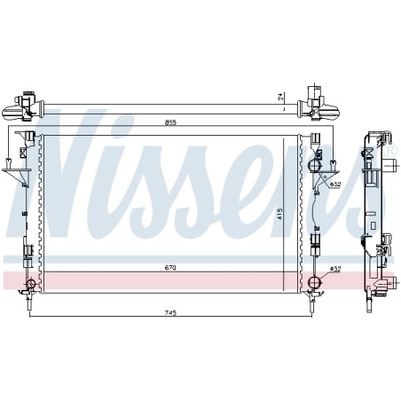 Radiateur Refroidissement Moteur Pour Renault Espace IV Laguna II 7711134656