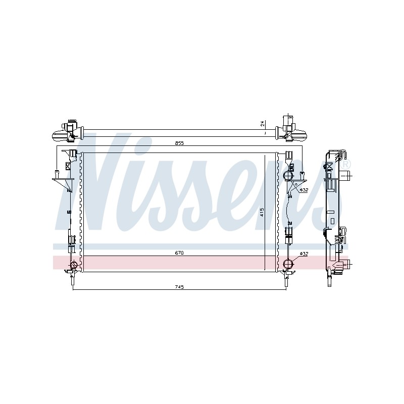 Radiateur Refroidissement Moteur Pour Renault Espace IV Laguna II 7711134656