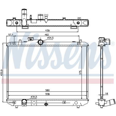 Radiateur Refroidissement Moteur Pour Suzuki Swift III 17700-62J00 1770062J00000