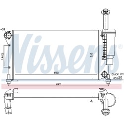 Radiateur Refroidissement Moteur Pour Fiat Panda 51779915 51779916 K51779915