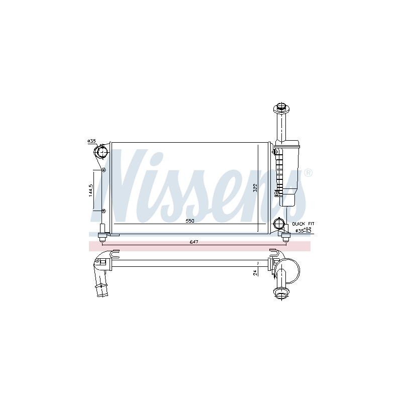 Radiateur Refroidissement Moteur Pour Fiat Panda 51779915 51779916 K51779915