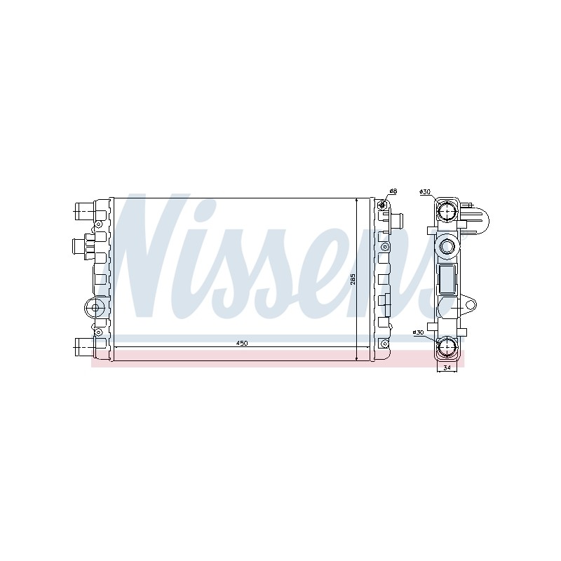 Radiateur Refroidissement Moteur Pour Fiat Seicento/600 - 46558704 K46558704