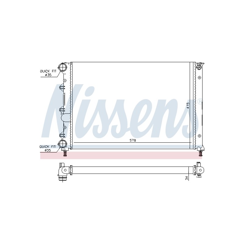 Radiateur Refroidissement Moteur Pour Alfa Romeo 147