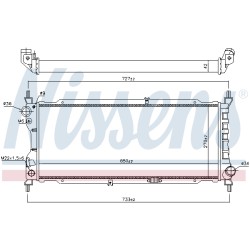Radiateur Refroidissement Moteur Pour Opel Combo/Monospace Corsa B 1300151