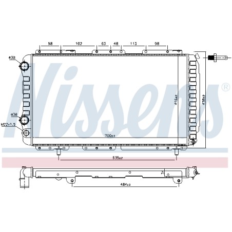 Radiateur Refroidissement Moteur Pour Peugeot Fiat Citroën 1301.JK 1307392080