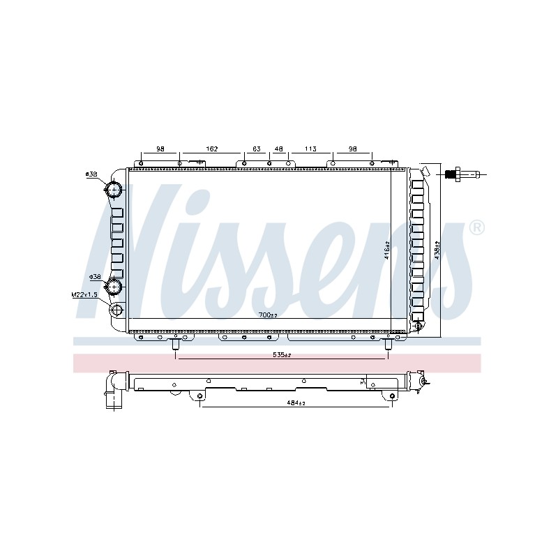 Radiateur Refroidissement Moteur Pour Peugeot Fiat Citroën 1301.JK 1307392080