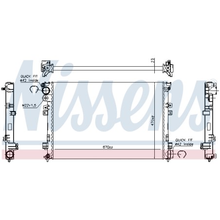 Radiateur Refroidissement Moteur Pour Peugeot Fiat Citroën Lancia 1301.Y9