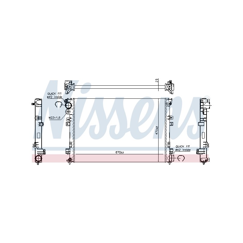 Radiateur Refroidissement Moteur Pour Peugeot Fiat Citroën Lancia 1301.Y9