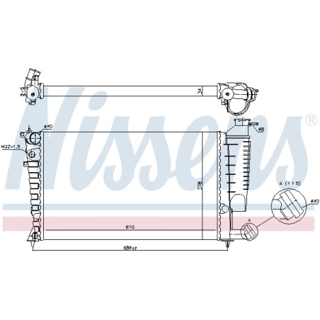 Radiateur Refroidissement Moteur Pour Peugeot Citroën Vauxhall 1330.03 1330.25