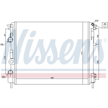 Radiateur Refroidissement Moteur Pour Renault Clio II Kangoo Nissan Kubistar