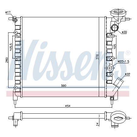 Radiateur Refroidissement Moteur Pour Renault 19 I Clio Rapid 7700784037