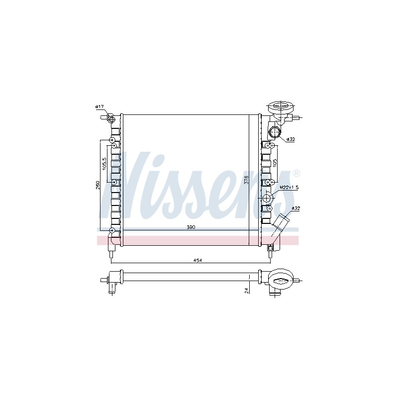 Radiateur Refroidissement Moteur Pour Renault 19 I Clio Rapid 7700784037