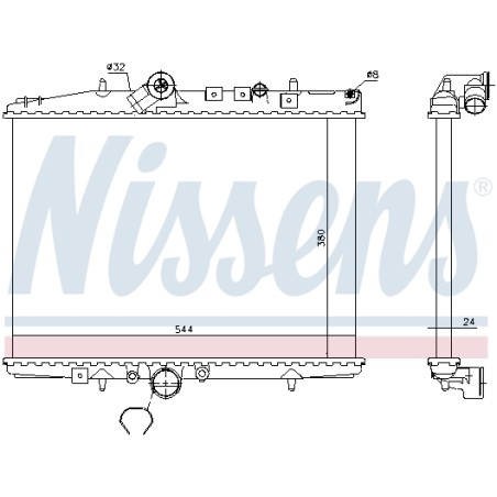 Radiateur Refroidissement Moteur Pour Peugeot 406 607 Citroën C5 I